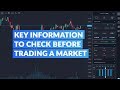 Key Information to Check Before Trading a Market