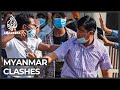 Clashes in Yangon as Facebook bans all Myanmar military accounts