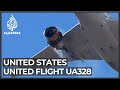 US flight UA328 lands safely in Denver following engine failure