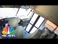 Camera Captures Moment Deer Crashes Through School Bus Windshield | NBC News NOW