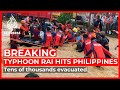 Mass evacuations as super Typhoon Rai slams into Philippines