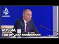 Putin addresses Ukraine, COVID, Navalny in annual news conference