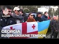 Georgians rally behind Ukraine against Russia