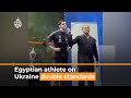 Egyptian athlete calls out double standards on Ukraine coverage I AJ #shorts