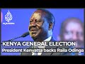 Kenya’s President Kenyatta backs his former rival Odinga in polls