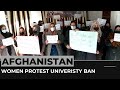 Afghan women protest after Taliban enforces university ban
