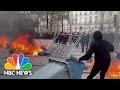 Chaos in Paris as protesters clash with police