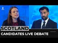 Scottish first minister candidates clash in first live debate