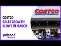 Costco sales growth slows in March, stock down in premarket