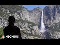 Breathtaking waterfalls attract visitors to Yosemite National Park after record rain and snow