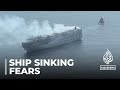 Ship sinking fears: Car carrier still ablaze off Dutch coast