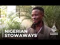 Desperate migrants: Nigerians perch on rudder of ship to Brazil