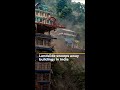 Landslide sweeps away buildings in India | AJ #shorts