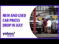 New and used car prices drop in July