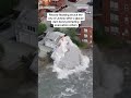 Watch the moment a house collapses into a river in Alaska