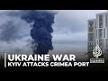 Fire engulfs shipyard hit by Ukrainian missiles in Russia-annexed Crimea