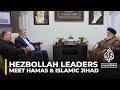 Hezbollah Secretary General Hassan Nasrallah has met with Senior Hamas and Islamic Jihad leaders