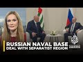 Russia reportedly signs deal to create naval base in Georgia's separatist region of Abkhazia