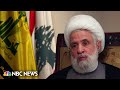 Hezbollah’s second in command warns of expanding conflict
