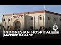 Indonesian hospital in ruin, massive damage to facility with patients trapped inside