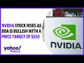 Nvidia stocks rises as Bank of America  gets bullish with a price target of $650