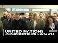 UN observes minute’s silence, lowers flags for 101 staff killed in Gaza
