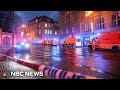 Prague shooting witnesses describe frantic scene and hearing ‘bangs’ at university