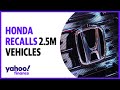 Honda recalls 2.5M vehicles due to fuel pump issue