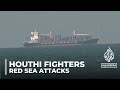 The Houthi fighters launch a missile : Attack on a commercial vessel in the Red Sea