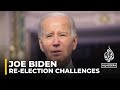 US President Joe Biden faces challenges for re-election ahead