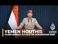 Yemen’s Houthis claim missile attack on Norwegian ship Strinda