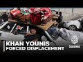 Palestinian families forced to flee Khan Younis again