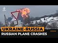 Russian military plane crashes near Ukraine border | #AJshorts