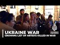 Ukraine war: Mourners pay tribute to cultural figures killed by Russian forces