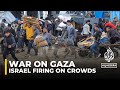 Israeli forces open fired on a crowd of Palestinians during aid handout