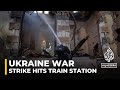 Russia attacks Ukrainian town of Kostiantynivka destroying train station and damaging a church