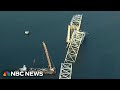 Giant crane arrives at scene of Baltimore bridge disaster