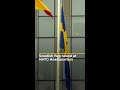 Swedish flag raised at NATO headquarters | AJ #shorts