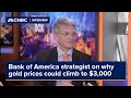 Bank of America strategist on why gold prices could climb to $3,000 per ounce