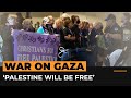 Congress cafeteria blocked by pro-Palestine activists | #AJshorts