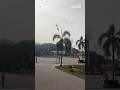 Two Malaysian military helicopters collided and crashed during a training session.