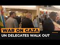 Delegates walk out of UN meeting during Israel speech | AJ #shorts