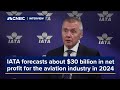 IATA forecasts about $30 billion in net profit for the aviation industry in 2024