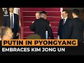 Putin, Kim Jong Un embrace at beginning of visit in North Korea | AJ #Shorts