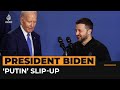 Biden mistakenly introduces Ukraine’s Zelenskyy as Putin | AJ #shorts