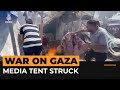 Israeli air attack strikes media tent outside Al-Aqsa Hospital | #AJshorts