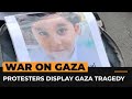 Protesters in Germany display images of killed Palestinian children in Gaza | AJ #shorts