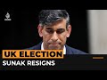 Rishi Sunak resigns after stunning UK election loss | #AJshorts