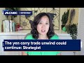 The yen carry trade unwind could continue: Strategist