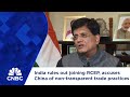 India rules out joining RCEP, accuses China of non-transparent trade practices